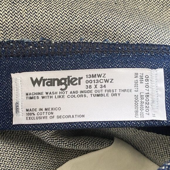 Vintage Wrangler 13mwz Jeans cowboy Cut 38x34 Pro rodeo western Deadstock NOS - Picture 9 of 9